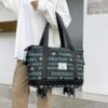 Radefasun Travel Tote Bags with Trolley Sleeve Expandable Extra Waterproof Oxford Duffel Bag with Wheels Lightweight Traveling Foldable Suitcase 45x24x75cm Black Elephant - Image 6