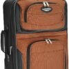 Travel Select Amsterdam Softside Expandable Rolling Luggage, TSA-Approved, Lightweight, Orange, Carry-on 21-Inch