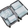 7 Sets Packing Cubes for Travel Luggage Organizers Storage Bags Waterproof and Lightweight Suitcase Compression Pouches (Grey)