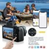 Digital Camera, 4k Cameras for Photography, 64MP WiFi Vlogging Camera for YouTube with Dual Camera, Touch Screen, Flash, 32GB SD Card, Lens Hood, 3000mAH Battery-Black1 - Image 5