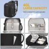 Carry On Backpack for Men Women,42L Flight Approved Travel Backpack with 4 Packing Cubes,Expandable Water-resistant 17Inch Laptop Backpack,Casual Daypack for Business Weekend Hiking - Image 5