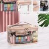 OCHEAL Clear Makeup Bags,Portable Cosmetic Bag Travel Makeup Organizer case Make Up Bag for Women and Girls Cosmetics Toiletries Brushes Slots and Divider-Clear Rose Gold - Image 6