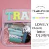 WOLECX Clear Makeup Bags, Chenille Letter Bag Clear Pouches With Zipper, Multi-Purpose PVC & Nylon Clear Cosmetic Bag, Snack STUFF Bags For Travel - Image 2