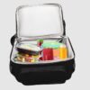 Dual Compartment Lunch Bag, Large Insulated Leakproof Cooler Tote with Shoulder Strap & Luggage Trolley Sleeve for Men & Women Lunch Box, Work, Picnic -Black - Image 7