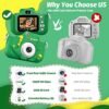 Upgrade Dinosaur Kids Camera, Christmas Birthday Gifts for Girls Boys 3-12, 1080P HD Selfie Digital Video Camera for Toddlers, Cute Portable Little Girls Boys Gifts Toys for 3 4 5 6 7 8 9 Years Old - Image 4