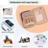 OCHEAL Makeup Bag, Cute Makeup Organizer Bag Potable Make up Bag for Toiletry Cosmetics Accessories with Divider and Brushes Compartments, Makeup Travel Case - Beige Apricot - Image 6