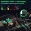 Multi Ports USB Car Charger, 96W 6 Port QC3.0 Fast Adapter Multiple Ports, with Four Quick Charge 3.0 Port, 12V-24V Multi Device Cigarette Lighter for Smart Phone & Tablets Charging - Image 4