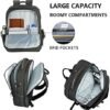 KROSER Laptop Backpack Large Fits up to 17.3 Inch Laptop with USB Charging Port Water-Repellent Casual Computer Daypack for Travel/Business/College/Women/Men-Charcoal Black - Image 5