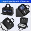 LEFOR·Z Carrying Case Compatible for PS5/PS4,17 Pockets Travel Storage Bag with Thick Padding Compatible for Playstation 5/PS5 Digital Edition,Controller,Game Discs,Charger & Accessories - Image 4