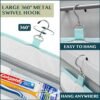 PAVILIA Travel Hanging Toiletry Bag for Women Men, Large Capacity Makeup Bag Kit, Waterproof Cosmetic Storage Organizer Case for Bathroom Shower, Teal Chevron - Image 5