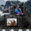 5K Digital Camera for Photography, 64MP Autofocus Vlogging Camera for YouTube with Selfie Lens, 5X Optical Zoom, Video Camera with Flash, Touch Screen, Anti-Shake, 64GB Card, 2 Batteries - Image 3