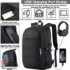AMBOR Travel Laptop Backpack for men, 17.3 inch Anti Theft Business Laptop Backpack with USB Charging Port, Water Resistant Travel Backpack for Men & Women, Work College School Backpack Gift, Black - Image 2