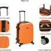 Rockland Melbourne Hardside Expandable Spinner Wheel Luggage, Magenta, Carry-On 20-Inch - Image 5