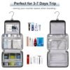 CUBETASTIC Toiletry Bag for Men, Hanging Travel Bag for Toiletries, Water-Resistant Dopp Kit for Traveling Portable Large Shaving Kit Bag with Compartment, College Dorm Room Essentials, Black - Image 3