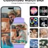 Smart Watch, Fitness Tracker with Heart Rate Monitor, Blood Oxygen, Sleep Tracking, 1.5 Inch Touchscreen Smartwatch for Android iOS Swimming Waterproof Pedometer Step Calories Tracker for Women Men - Image 4