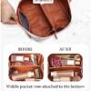 ALEXTINA Large Capacity Travel Cosmetic Bag - Portable Makeup Bags for Women Waterproof PU Leather Checkered Makeup Organizer Bag with Dividers and Handle,Toiletry Bag for Cosmetics - Image 4