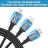 3 in 1 Charging Cable Multi Phone Charger 3 Way Charger Cord Multiple Devices USB Cable Type C/Micro USB for iPhone/Android/Tablet/Samsung Galaxy/iPad/Cell Phone (2 Pack 4FT) - Image 4