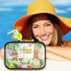 Capoda 6 Pcs Hawaiian Clear Toiletry Bags Transparent Aloha Cosmetic Bag Hello Summer Makeup Bag Waterproof PVC Tiki Beach Travel Pouch for Men Women Business Bathroom Organizer, 6 Styles - Image 5