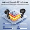 Wireless Earbuds Bluetooth 5.3 Headphones with Charging Case, ENC Noise Cancelling for Clear Call, Touch Control in-Ear Stereo Earphones with Mic for Android/iOS, IPX7 Waterproof for Running Workout - Image 2