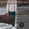 24.8 ” Travel Bag, Gym Bag for Men Women, Weekender Overnight Bag 60L Duffle Bag for Traveling with Trolley Sleeve Wet Pocket - Image 4