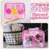 Cunno 6 Pcs Pink Preppy Clear Makeup Bags for Women, Preppy Cosmetic Bags with Zipper Pink Smile Lip Leopard Lightning Transparent PVC Waterproof Travel Toiletry Organizer for Girls - Image 6