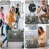 Travel Bag with Shoes Compartment,Weekender Bags for Women Travel,Carry On Duffel Overnight Bag with Trolley Sleeve & Wet Pocket,Travel tote Bag Sports Gym Bag - Image 7