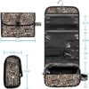 Fintie Portable Toiletry Cosmetic Travel Bag, Large Water Resistant Hanging Makeup Organizer Storage Pouch Case for Women Girls (Leopard) - Image 7