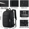 AMBOR Travel Laptop Backpack for men, 17.3 inch Anti Theft Business Laptop Backpack with USB Charging Port, Water Resistant Travel Backpack for Men & Women, Work College School Backpack Gift, Black - Image 5