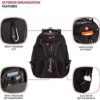 Swiss Gear SA1923 Black TSA Friendly ScanSmart Laptop Backpack - Fits Most 15 Inch Laptops and Tablets - Image 3