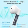 Wireless Earbuds, Bluetooth 5.3 Headphones in Ear with Noise Cancelling Mic, Earbuds Stereo Bass, IP7 Waterproof Sports Earphones, 32H Playtime USB C Charging Buds White for Android iOS - Image 2