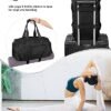 Gym Bag for Women Men, Sport Duffel Bag with Toiletry Bag & Shoe Compartment,Waterproof Travel Weekender Overnight Carry on Bag for Yoga with Trolley Sleeve, Black Set - Image 2