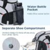 BAGSMART Gym Bag for Men Women, Expandable Sports Duffel Bag, Lightweight Workout Bag with Shoe Compartment & Wet Pocket, Water Resistant Weekend Overnight Bag for Travel Gym, Grey - Image 4