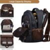 Canvas Travel Laptop Backpack for Men Women, Business Work Rucksack College School Computer Bag Fits 15.6 Inch Notebook,Bookbag with USB Charging Port (Black) - Image 3