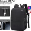 MAXTOP Deep Storage Laptop Backpack with USB Charging Port[Water Resistant] College Computer Bookbag Fits 16 Inch Laptop,Black - Image 3