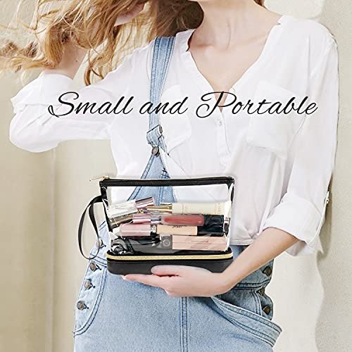 Ethereal Travel Makeup Bag, Clear Cosmetic Bag Make Up Organizer TSA Approved Toiletry Bag, Waterproof Pouch for Women Purse for Toiletries Accessories Brushes - Image 7