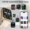 Smart Watch for Men Women,Alexa Built-in Smartwatch(Answer/Make Calls),1.83" HD Fitness Tracker,IP68 Waterproof 100+ Sport Mode Activity Tracker,Heart Rate SpO2 Sleep Monitor,iOS Android Compatible - Image 5