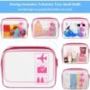 3Pcs TSA Approved Toiletry Bag, Clear Travel Toiletry Bag, Clear Makeup Bag, Waterproof Travel Makeup Cosmetic Bag, Carry On Airport Airline Quart Size Travel Bag for Women Men (Pink) - Image 6