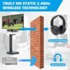 Wireless Headphones for TV Watching with Digital Optical RCA 2.4GHz RF Transmitter Charging Dock, Over Ear Headset with 3 Audio Modes, 197FT Wireless Range, 10Hrs Audio Playtime - Image 7