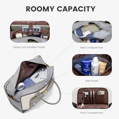 LOVEVOOK Travel Duffel Bag,Weekender Bags for Women,Overnight Bag with Wet Pocket,Hospital Bag for Labor and Delivery - Image 3