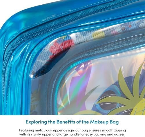 Disney Lilo and Stitch Cosmetic Case Set - Girls, Boys, Teens, Adults - Officially Licensed Lilo and Stitch Travel Cosmetic Case 3 Piece Set (Blue) - Image 5
