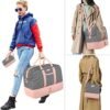 Weekender Bags for Women, Large Overnight Bag Canvas Travel Duffel Bag Carry On Tote with Shoe Compartment 21" 3Pcs Set - Image 2