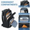 KROSER Laptop Backpack 15.6 Inch Stylish Daypack with USB Charging Port, Water-repellent Nylon Backpack Backpack for Travel/Business/Women/Black - Image 2