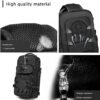 OZUKO Multipurpose Sling Bag for Men, Large Capacity Crossbody Shoulder Bag Waterproof Sling Chest Backpack with Tripod Holder Fit for Outdoor Travel Photography (Black) - Image 5