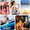 Smart Watch, Swimming Waterproof Fitness Tracker with Heart Rate, SpO2 and Sleep Monitor, 44mm Fitness Watch for Women Men, Step Calories Tracker, Smartwatch Compatible with iOS Android Phones - Image 7
