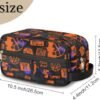 Basketball Travel Toiletry Bag for Boys Men, Waterproof Hanging Dopp Kit for Women, Shaving Bag with Large Capacity for Travel,Sports Shower (Orange) - Image 2