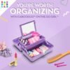 Caboodles On-The-Go Girl Makeup Box, Hard Plastic Makeup Organizer Box, Built-In Mirror, Secure Latch for Safe Travel, Spacious Storage for Large Items - Image 2