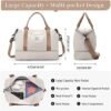 Weekender Bags for Women,Personal Item Travel Bag with Shoes Compartment,Overnight Travel Duffel Bag with Toiletry Bag - Image 3