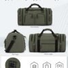 Large Gym Travel Duffel Bag,Weekender Workout Overnight Carry on Bag for Women Men with Shoe Compartment Makeup Bag - Image 7