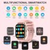 Smart Watch (Answer/Make Calls), 1.85" Smart Watches for Men Women 110+ Sport Modes Fitness Tracker with Sleep Heart Rate Monitor, Pedometer, IP68 Waterproof Fitness Watch for iOS Android Gold Pink - Image 6