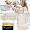 Carry On Backpack for Women, Airline Approved Large Travel Backpack Flight Approved, Waterproof 17 Inch Laptop Backpack Business Work Backpacks Bag Men Beige Mochila De Viaje - Image 2